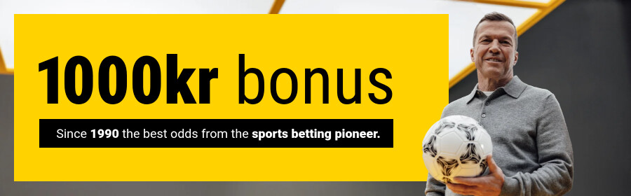 Welcome to interwetten! Register and secure your 100% up to 1.000kr new customer bonus for sports betting.